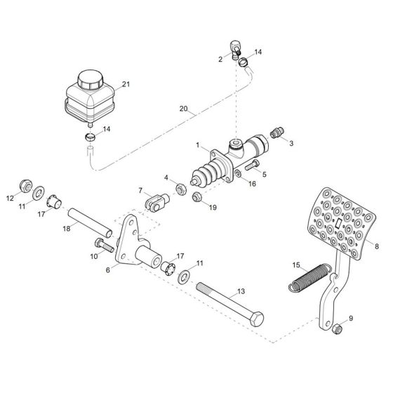 Foot Brake Assembly for Wacker DW30-2 Dumper