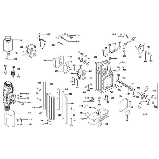 Switch Assembly for DeWalt DWE1622K Magnetic Drill Press