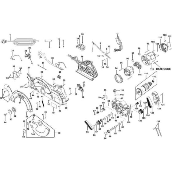 Main Assembly for DeWalt DWS778 Mitre Saw