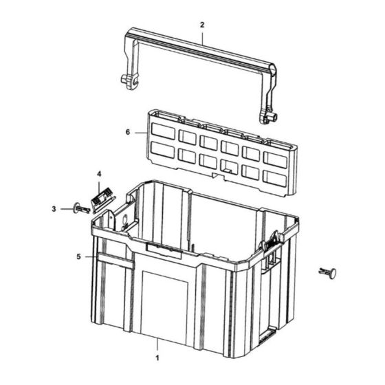 Main Assembly for DeWalt DWST1-71228 Workbox