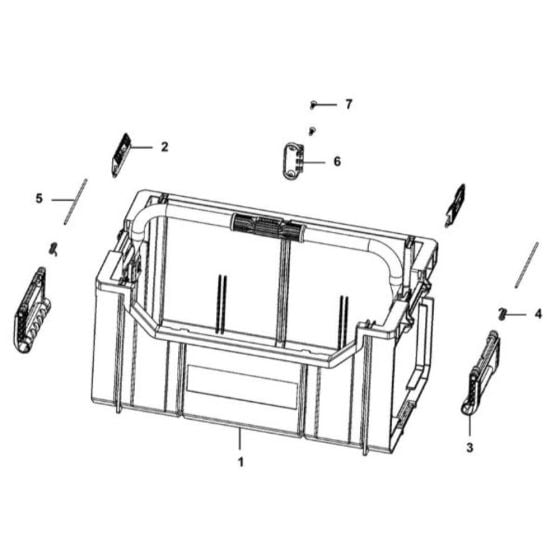 Main Assembly for DeWalt DWST1-75654 Workbox