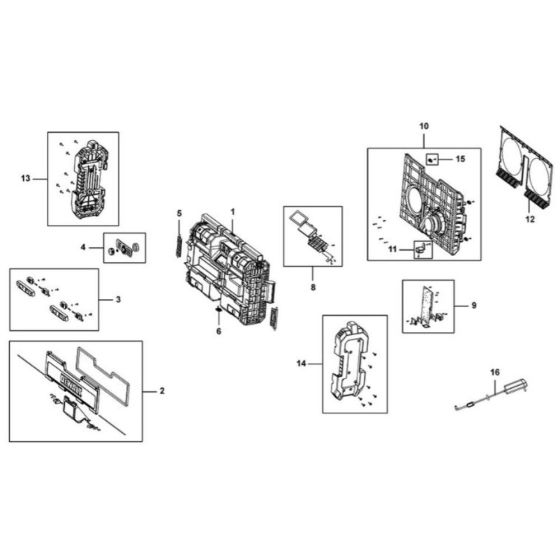 Main Assembly for DeWalt DWST1-75659 Site Radio