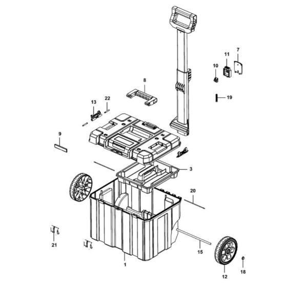 Main Assembly for DeWalt DWST1-75799 Kitbox