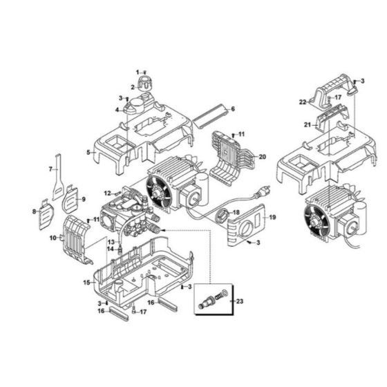 Main Assembly for DeWalt DXPW001CE Pressure Washer