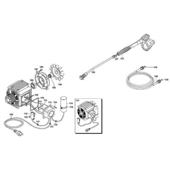 Handle Assembly for DeWalt DXPW003CE Pressure Washer