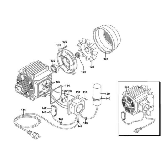 Motor Assembly for DeWalt DXPW003E Pressure Washer