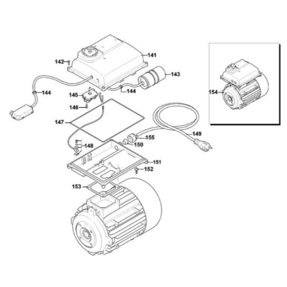 Motor Assembly for DeWalt DXPW004E Pressure Washer