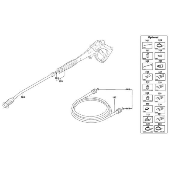 Handle Assembly for DeWalt DXPW005E Pressure Washer