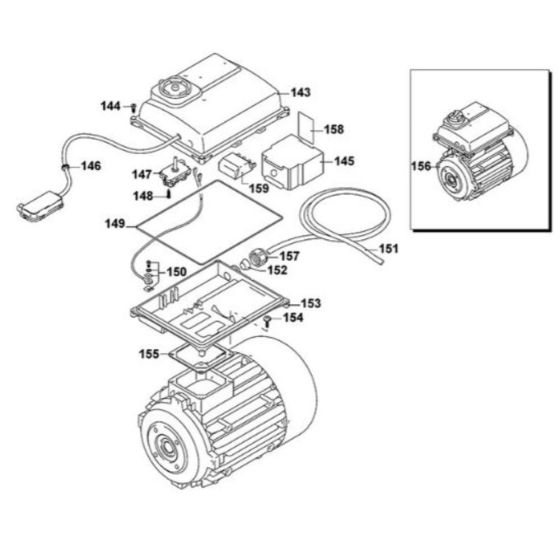 Motor Assembly for DeWalt DXPW007E Pressure Washer