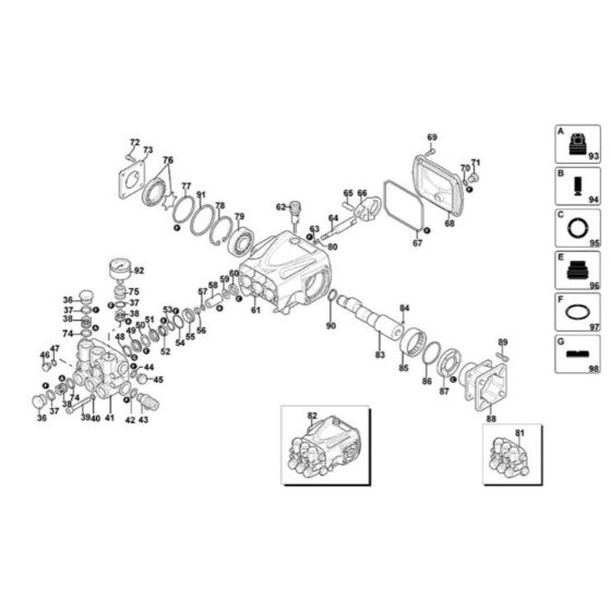 Pump Assembly for DeWalt DXPW008E Pressure Washer