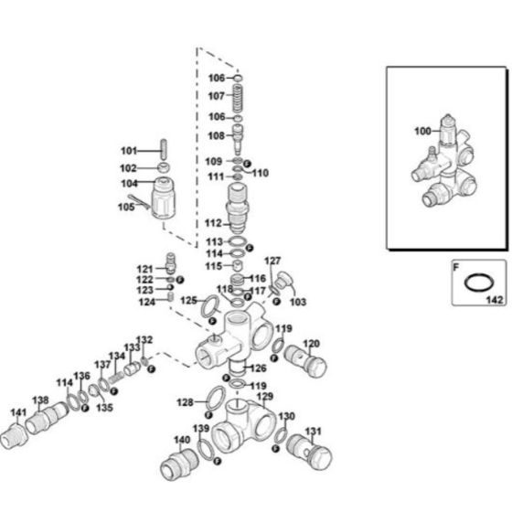 Valve Assembly for DeWalt DXPW008E Pressure Washer