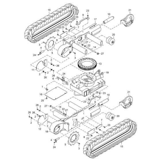 Operator CAB (Seat) Assembly for BobCat E08 (S/N A4BP1101-A4BP11960)