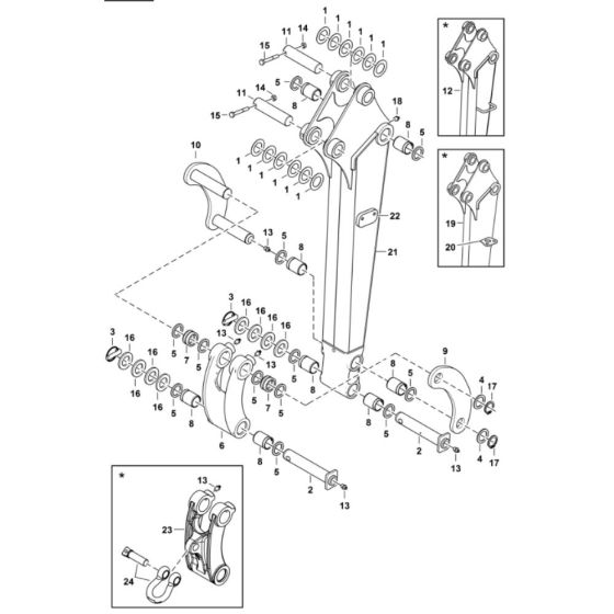 Arm Assembly for BobCat E10 (S/N B4K911001&Above)