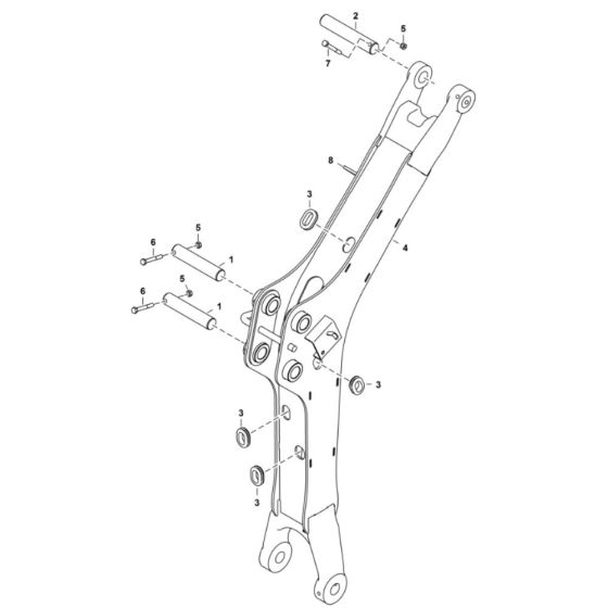 Boom Assembly for BobCat E10 (S/N B4K911001&Above)