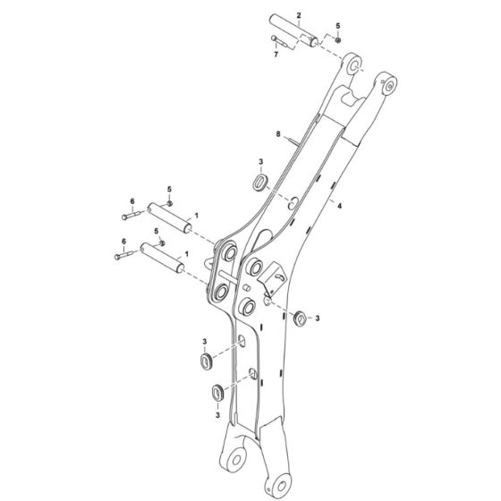 Boom Assembly for BobCat E10Z (S/N B4PD11001 & Above)