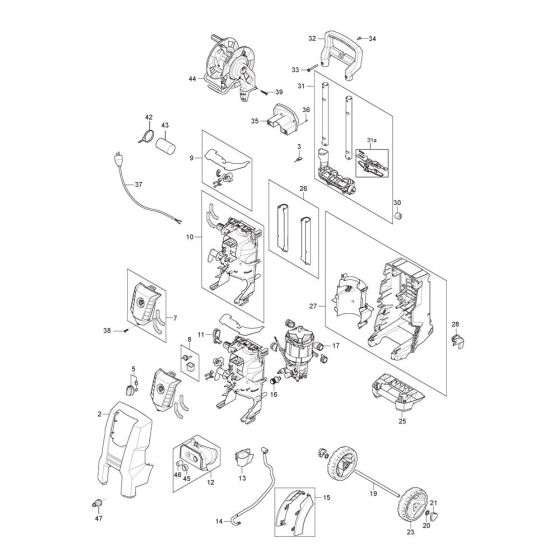 Complete Assembly for Nilfisk E 130.3-9 P X-TRA Pressure Washer