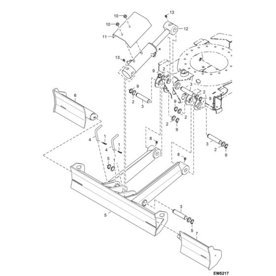 Blade Assembly for BobCat E14 (S/N AHNM11001 & Above)