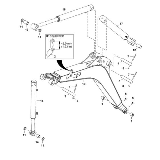 Boom Assembly for BobCat E14 (S/N AHNM11001 & Above)