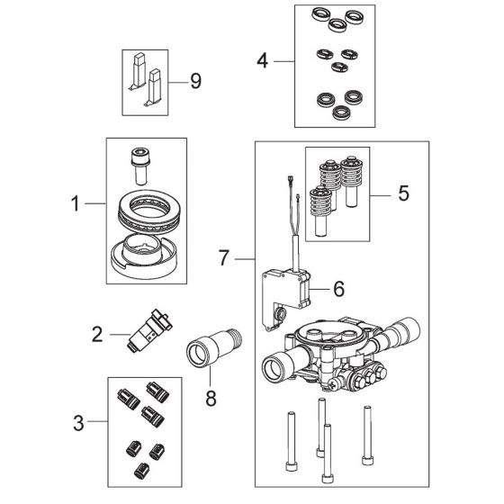 Motor Pump Assembly for Nilfisk E145.4-9 PA X-Tra Pressure Washer