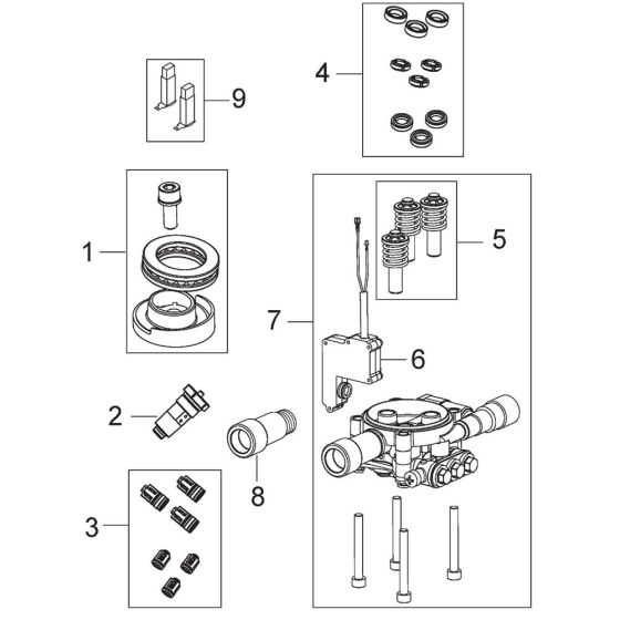 Motor Pump Assembly for Nilfisk E145.4-9 PAD X-Tra Pressure Washer