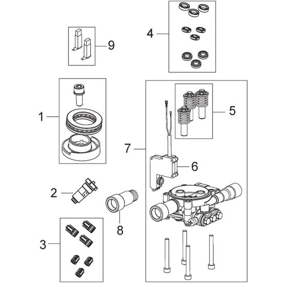 Motor Pump Assembly for Nilfisk E145.4-9 X-Tra Pressure Washer