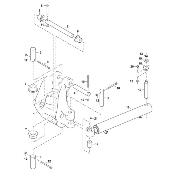 Boom Swing Frame Assembly for BobCat E16 (S/N AHLL11001 & Above)