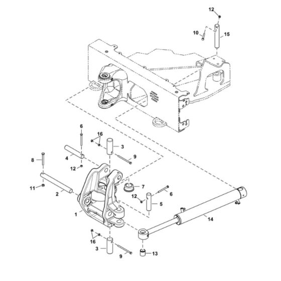 Boom Swing Frame Assembly for BobCat E17 (S/N B4PJ11001 & Above)