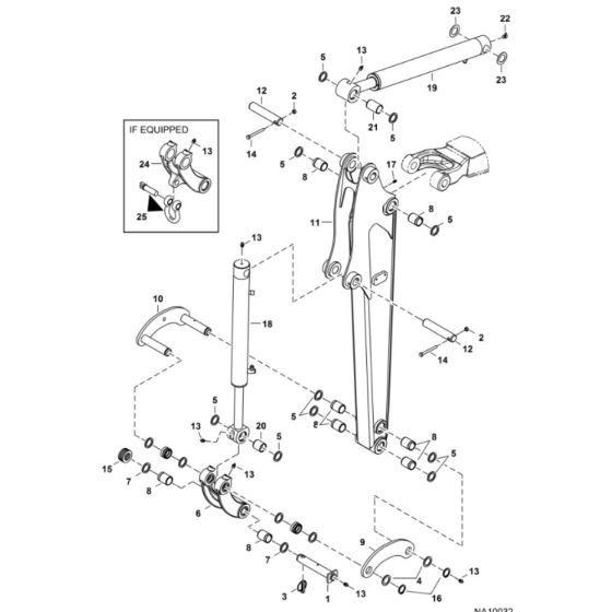 Arm Assembly for BobCat E17 (S/N B4PR11001 & Above)