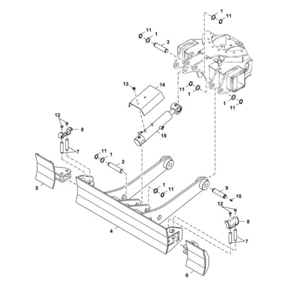 Blade (Std) Assembly for BobCat E17 (S/N B4PR11001 & Above)