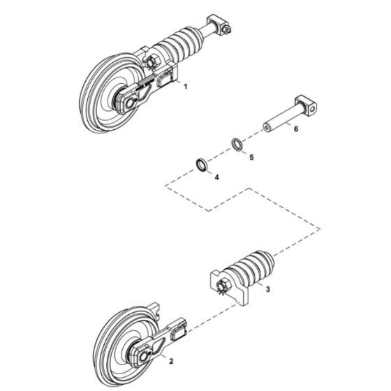 Track Tensioner/ Front Idler Assembly for BobCat E17 (S/N B4PR11001 & Above)