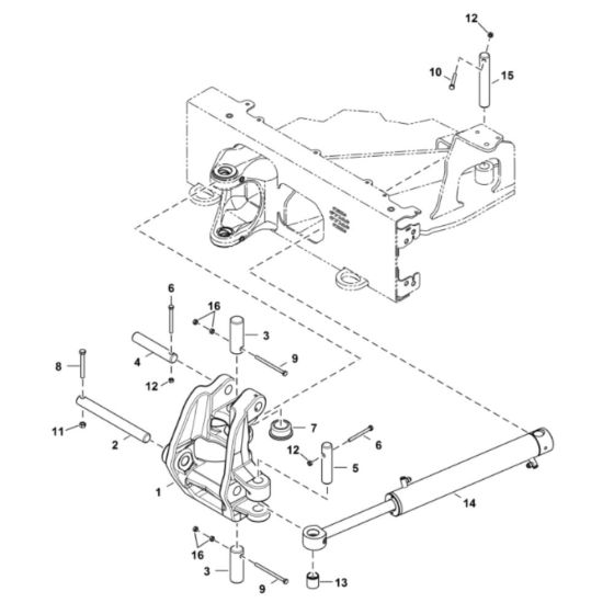 Boom Swing Frame Assembly for BobCat E17 (S/N B27H13239 - B27H13239)