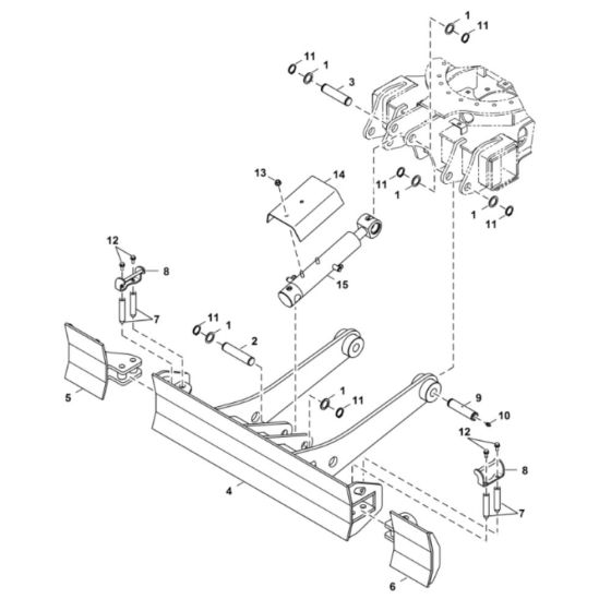 Blade (Std) Assembly for BobCat E17Z (S/N B4PF11001 & Above)