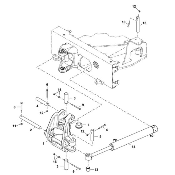 Boom Swing Frame Assembly for BobCat E17Z (S/N B4PF11001 & Above)