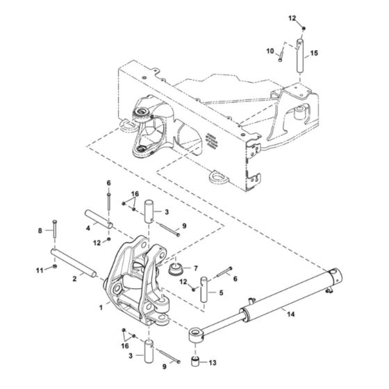 Boom Swing Frame Assembly for BobCat E17Z (S/N B4AW11001 - B4AW11660)