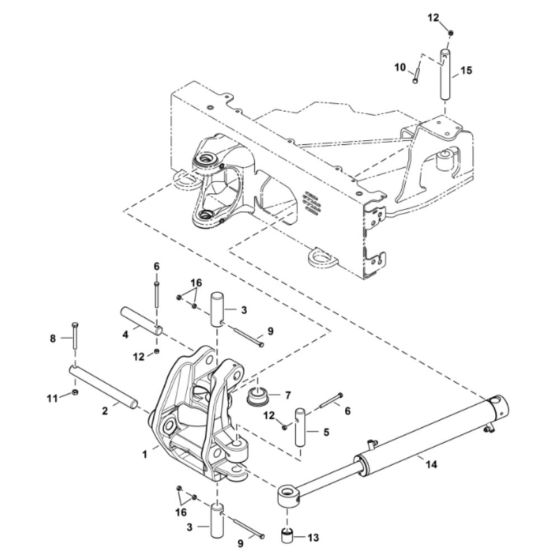 Boom Swing Frame Assembly for BobCat E19 (S/N B4PK11001 & Above)