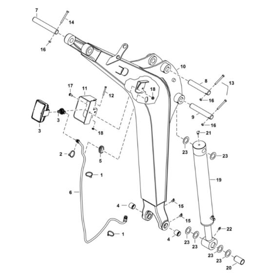 Boom Assembly for BobCat E19 (S/N B4PK11001 & Above)