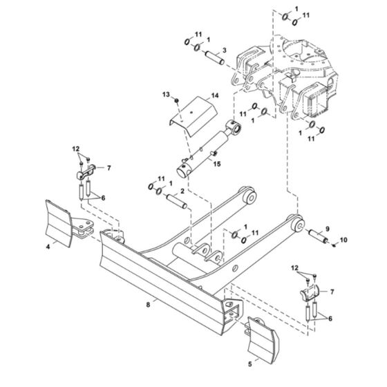 Blade (Long) Assembly for BobCat E20 (S/N B3BL11001 & Above)