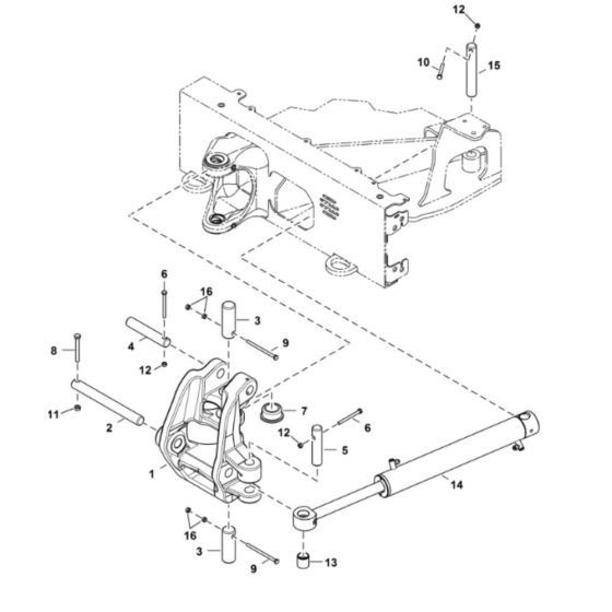 Boom Swing Frame Assembly for BobCat E20 (S/N B3BL11001 & Above)