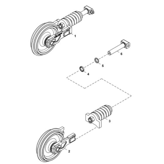 Track Tensioner/ Front Idler Assembly for BobCat E20 (S/N B3BL11001 & Above)