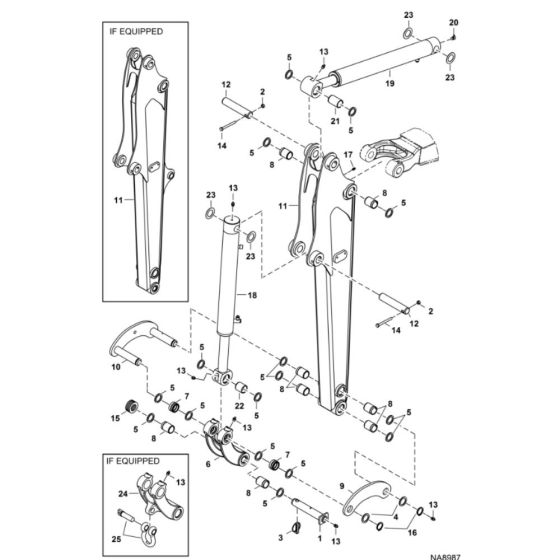 Arm Assembly for BobCat E20 (S/N AWRH11001 - AWRH12764)