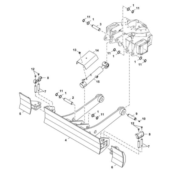 Blade (Std) Assembly for BobCat E20 (S/N AWRH11001 - AWRH12764)