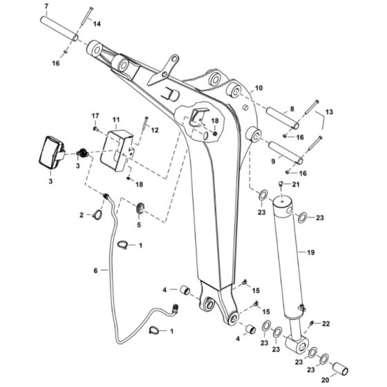 Boom Assembly for BobCat E20 (S/N AWRH11001 - AWRH12764)