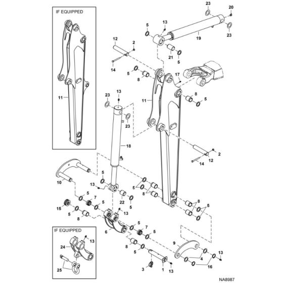 Arm Assembly for BobCat E20Z (S/N B4PH11001 & Above)