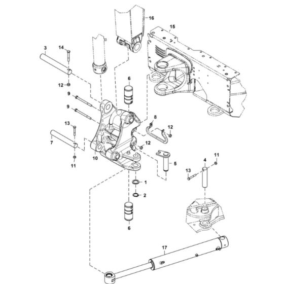 Boom Swing Frame Assembly for BobCat E26 (S/N B4B811001 & Above)