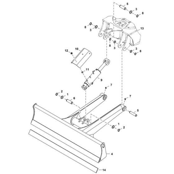 Blade Assembly for BobCat E25 (S/N AB8B11001 & Above)