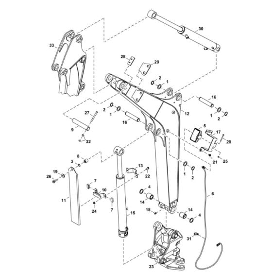 Boom Assembly for BobCat E25 (S/N AB8B11001 & Above)