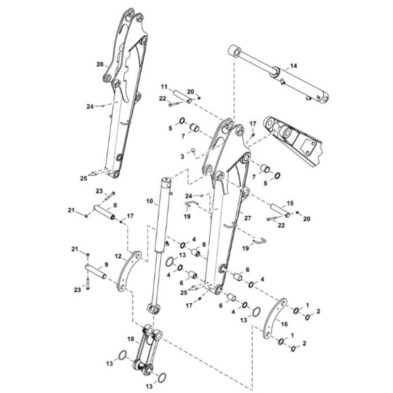 Arm Assembly for BobCat E26 (S/N AJRY11001 & Above)