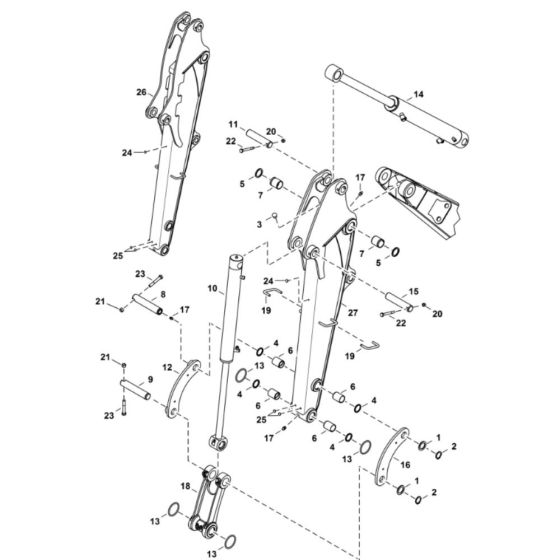 Arm Assembly for BobCat E26 (S/N B3JE11001 & Above)