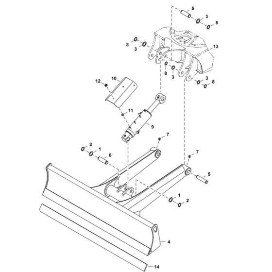 Blade Assembly for BobCat E26 (S/N B3JE11001 & Above)