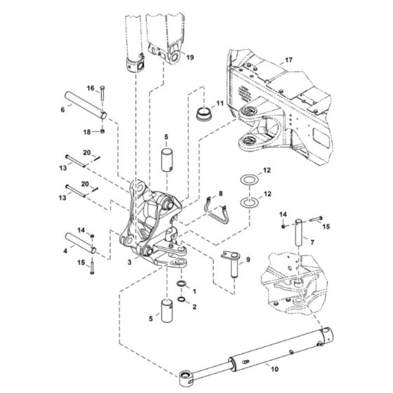 Boom Swing Frame Assembly for BobCat E26 (S/N B3JE11001 & Above)